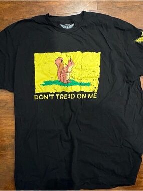 We the People Holsters | Don’t Tread On Me Black Graphic Tee with Yellow Print
